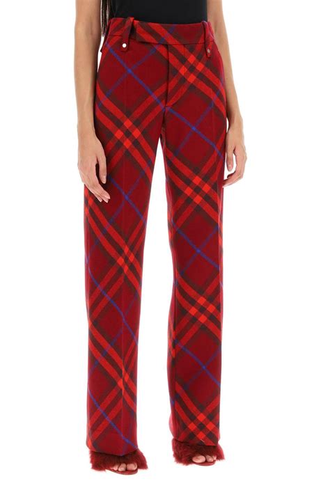 burberry broek maat 46|Burberry check wollen broek .